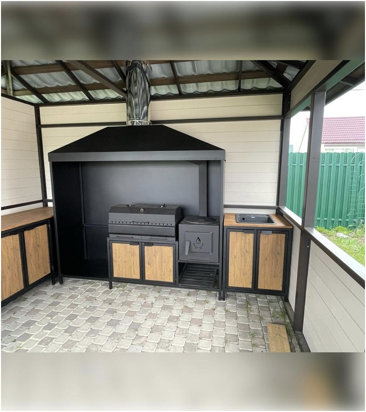 Мангальная зона с местом под тандыр и кухней - купить мангал от МАРТИН МЕТАЛЛ МОНТАЖ